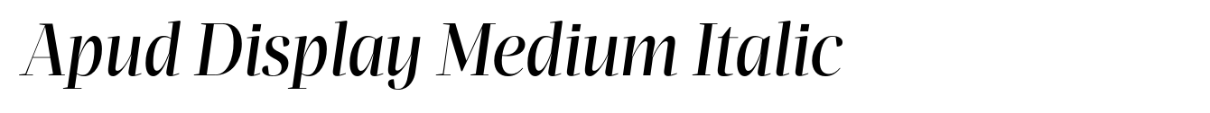 Apud Display Medium Italic